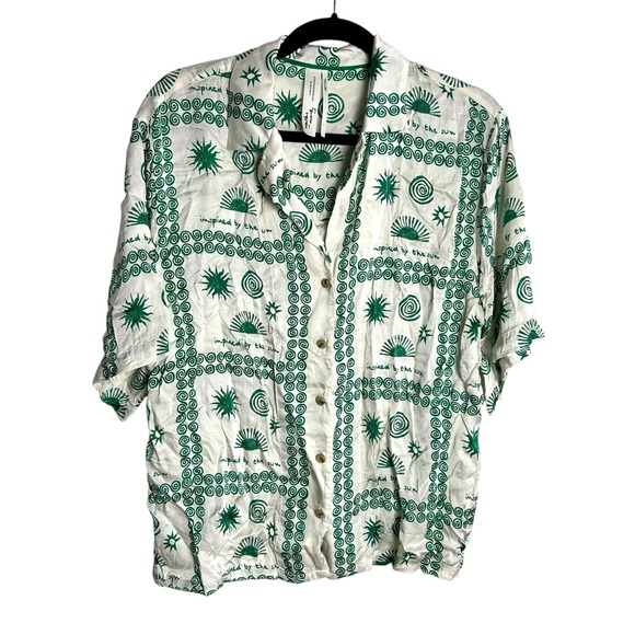 💚 Anthropologie Agathe Marty Top SZ L NWOT - Picture 3 of 7